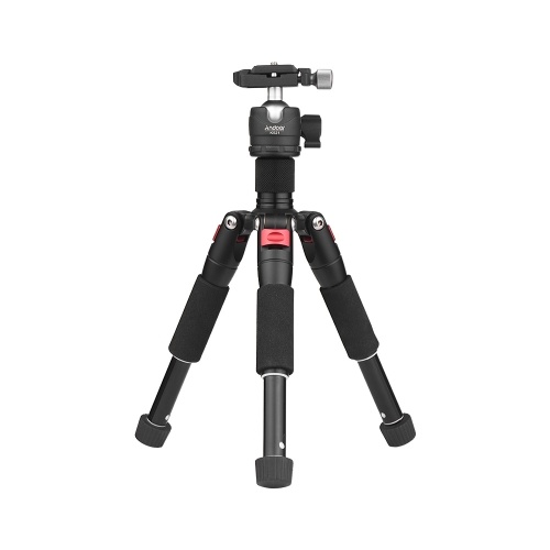 Image of ID 1266853671 Andoer K521 Portable 5-section Extendable Aluminum Alloy Tripod with Mini Ball Head Low Center of Gravity 1/4" Screw Mount for Canon Nikon Sony DSLR ILDC Cameras Max Load 5kg 50cm