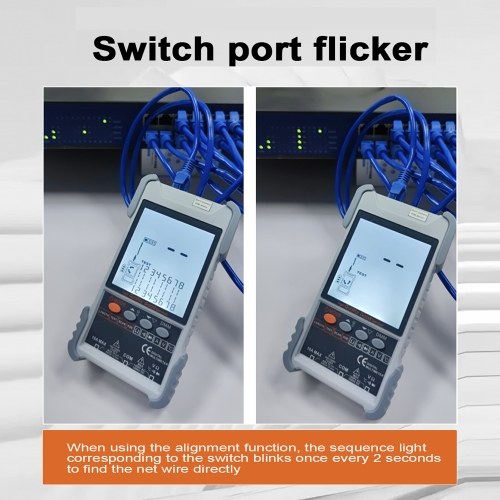 Image of ID 1266857994 ET616 Handheld Network Cable Tester with LCD Display Analogs Digital Search POE Test Cable Pairing Sensitivity Adjustable