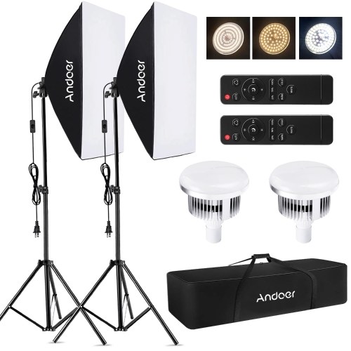 Image of ID 1266859366 Andoer Studio Photography Light kit Softbox Lighting Set