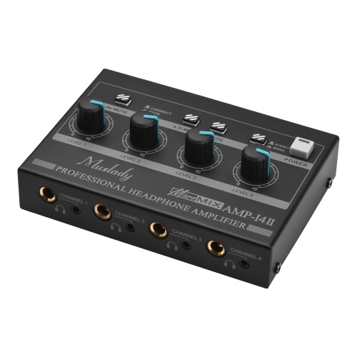 Image of ID 1266866418 Muslady AMP-14 4-Channel Headphone Amplifier Compact Stereo Headphone Amp
