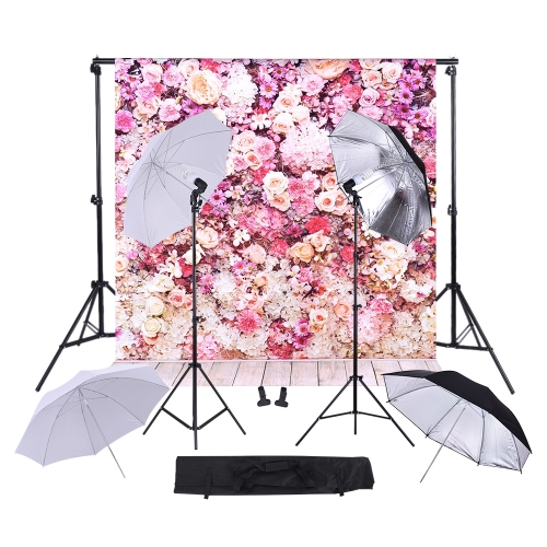 Image of ID 1266868355 66 * 10ft Background Support System 45W 5500K Continuous Lighting Kit Umbrella