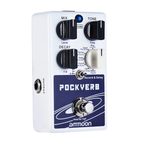 Image of ID 1266869559 ammoon POCKVERB Reverb & Delay Guitar Effect Pedal