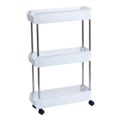 Image of ID 1266871397 3-Tier Rolling Utility Cart with Wheels Hanging Hook