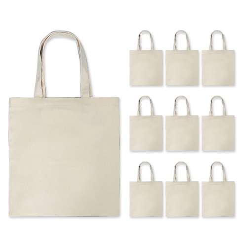 Image of ID 1266874473 10PCS Canvas Bag Handbag Large Capacity Solid Color Foldable Reusable Lightweight Shopping Bag Cloth Bag Tote Bag