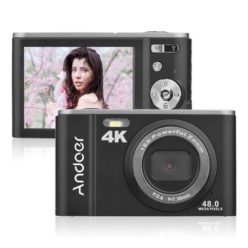 Image of ID 1266877219 Andoer 48MP 4K 28-inch Digital Camera IPS Screen 16X Zoom Self-Timer with 2pcs Batteries Hand Strap Carry Pouch