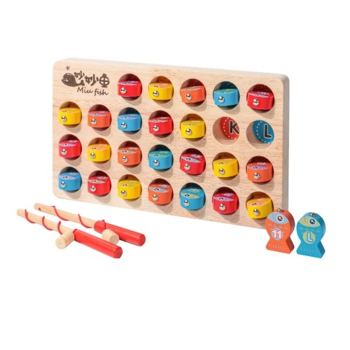 Image of ID 1266877342 Wooden Magnetic Fishing Game Montessori Number & Letter Cognition Fine Motor Training Preschool Education for Boys & Girls Age 3+