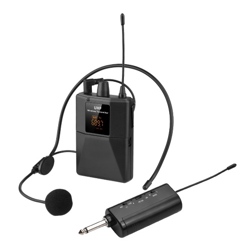 Image of ID 1266877450 UHF Wireless Microphone Headset with Transmitter and Receiver LED Digital Display Bodypack Transmitter