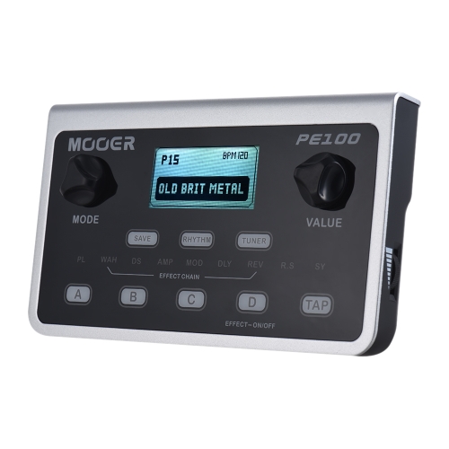 Image of ID 1266877538 MOOER PE100 Portable Multi-effects Processor Guitar Effect Pedal 39 Effects 40 Drum Patterns 10 Metronomes Tap Tempo