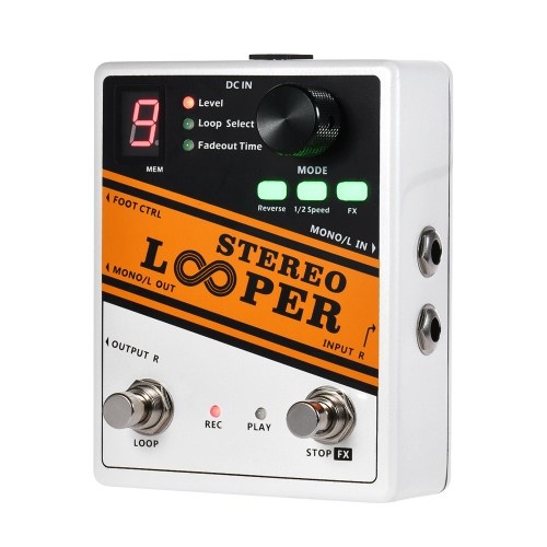 Image of ID 1266878509 ammoon STEREO LOOPER Loop Record Guitar Effect Pedal 10 Independent Loops Max