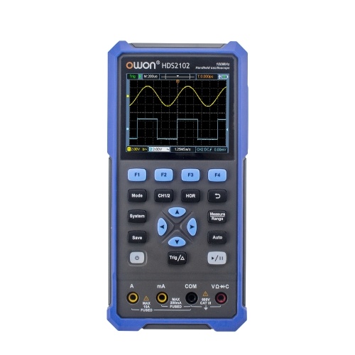 Image of ID 1266880561 OWON HDS2102 Handheld Digital Oscilloscope Multimeter 100MHz 500MSa/s Dual Channels Oscilloscope True RMS 20000 Counts Multi Tester 35-inch Color LCD Rechargeable Type-C Interface
