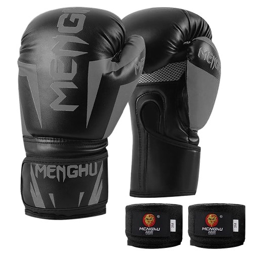 Image of ID 1266882011 Boxing Gloves with Wrist Support Straps Kick Boxing Muay Thai Punching Training Bag Gloves Adjustable Handwraps Outdoor Sports Mittens Boxing Practice Equipment for Punch Bag Sack Boxing Pads 12oz