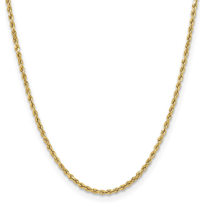 Image of ID 1273076194 4mm hollow rope chain 14k gold