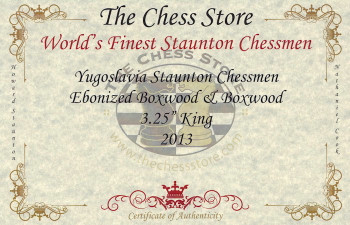 Image of ID 1274095451 Zagreb Series Chess Set Ebonized & Boxwood Pieces with Mahogany Chess Box - 325" King