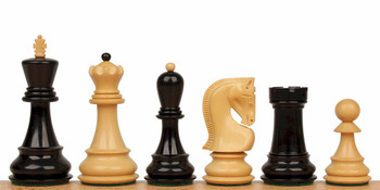Image of ID 1274095459 Zagreb Series Chess Set with Ebonized & Boxwood Pieces - 325" King