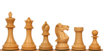Image of ID 1282849062 Old English Classic Chess Set with Ebony & Boxwood Pieces - 39" King