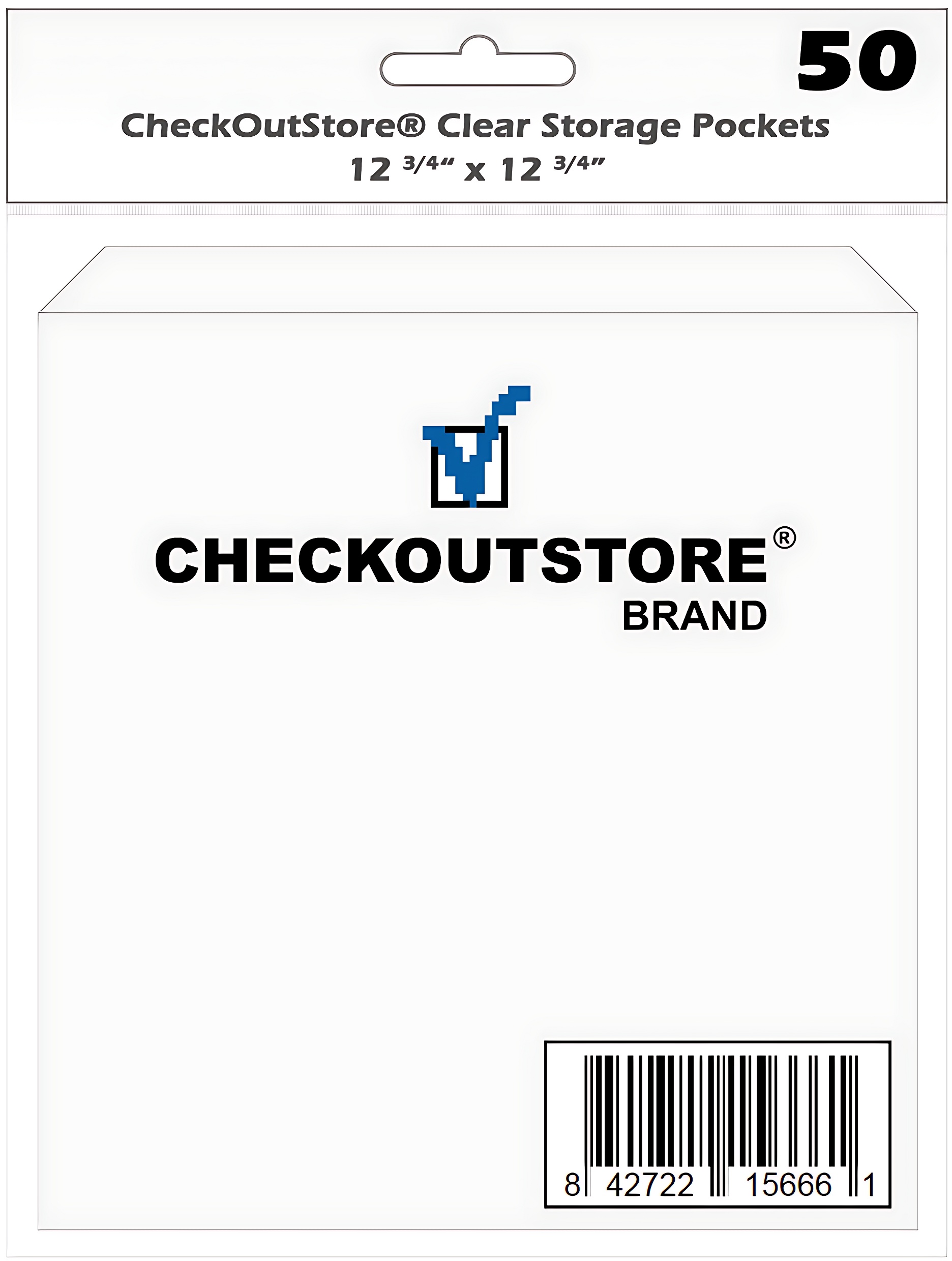 Image of ID 1284073552 2000 CheckOutStore Cardstock Clear Storage Pockets (12 3/4 x 12 3/4)