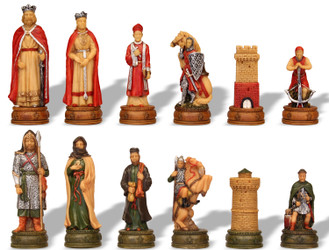 Image of ID 1293531112 Camelot Hand Painted Theme Chess Set