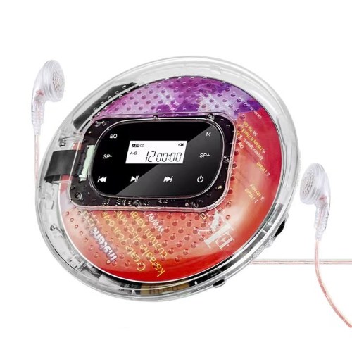 Image of ID 1299280576 YR-90 Portable CD Player with 35mm Wired Headphones Small Music Player Support TF Card Digital Display Touch Button