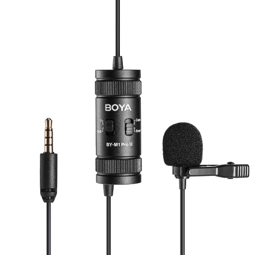 Image of ID 1299281117 BOYA BY-M1 Pro II Universal Clip-on Microphone Omni-directional Condenser Lapel Mic