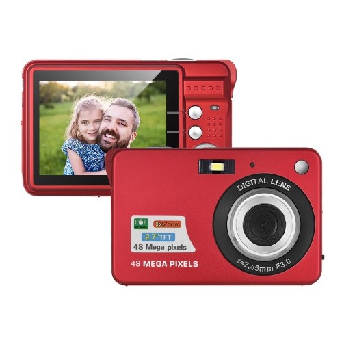 Image of ID 1299281631 Portable 1080P Digital Camera Video Camcorder 48MP Anti Shake 8X Zoom 27 Inch LCD Screen with Carry Bag Wrist Strap