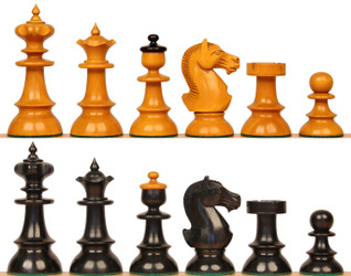 Image of ID 1299445277 Vienna Coffee House Series Chess Set Ebonized & Antiqued Boxwood Pieces - 4" King