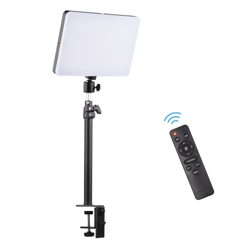 Image of ID 1300837393 38W RGB Video Light Photography Light with C-Clamp Stand Bi-Color Temperature 3200-5500K Dimmable Brightness CRI 95 Ball Head Remote Control for Gaming Video Recording Video Conference Live Stream