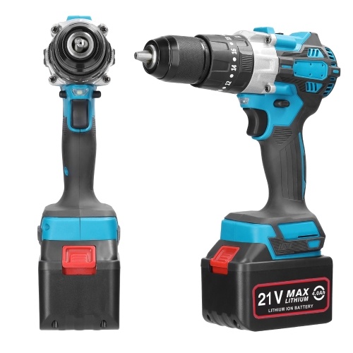 Image of ID 1300840399 Household 80Nm Multifuctional 21V Electric Drill 2 Speed Control 3 Working Modes Stepless Speed Regulation Rotation Ways Adjustment 20 Gears of Torques Adjustable Mini Screwdriver