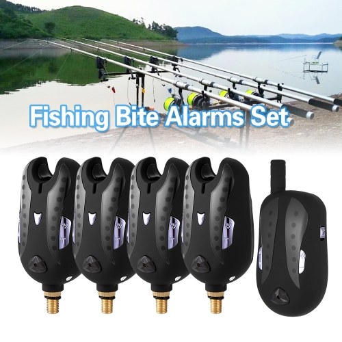 Image of ID 1300843386 Lixada Wireless Digital Fishing Alarm Fishing Bite Alarms Set Fishing Receiver Sound Alert Kit Led Alarm Indicator with Portable Case