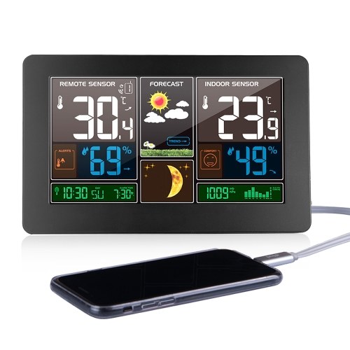 Image of ID 1300845423 Wireless Weather Station Indoor Outdoor 3-in-1 Weather Thermometer Hygrometer Barometer