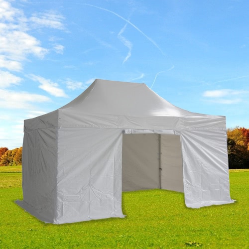Image of ID 1300846117 Folding Tent PRO Series 50mm Aluminium Structure + 4 Sides PVC 520g/m2 Tarpaulin 3x45m White