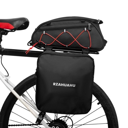 Image of ID 1300847018 3-in-1 Bike Rack Bag Trunk Bag Waterproof Bicycle Rear Seat Bag Cooler Bag with 2 Side Hanging Bags
