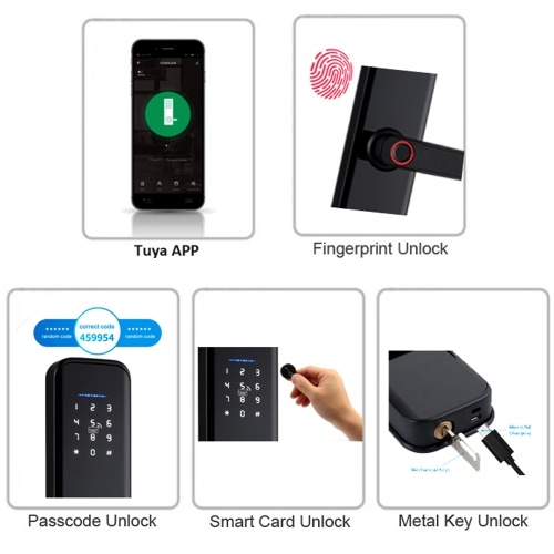 Image of ID 1300850192 Tuya Smart Lock Fingerprint Lock Door Lock 5050 Lock Body Tuya App
