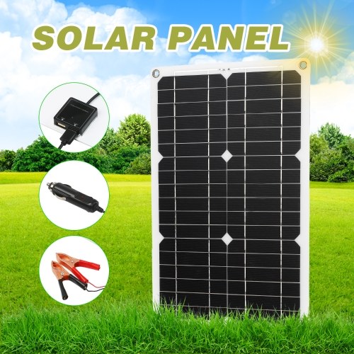 Image of ID 1300851947 18W 12V Solar Panel Kit Dual USB Port Off Grid Monocrystalline Module with Solar Charge Controller SAE Connection Cable Kits