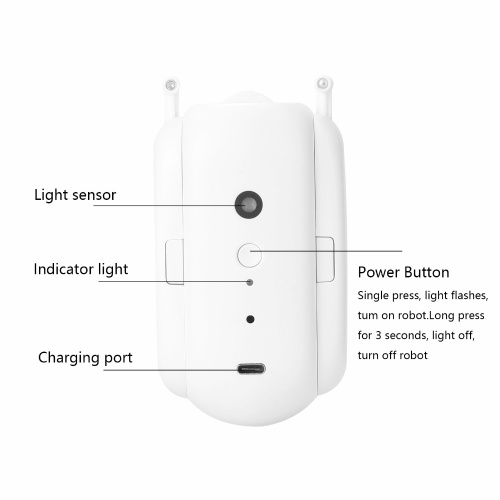 Image of ID 1300852169 2pcs Tuya Smart Curtain Motor BT Voice Control Switch Electric Curtain Robot APP Control Timer Setup Compatible with Alexa Google Home for Roman Rod