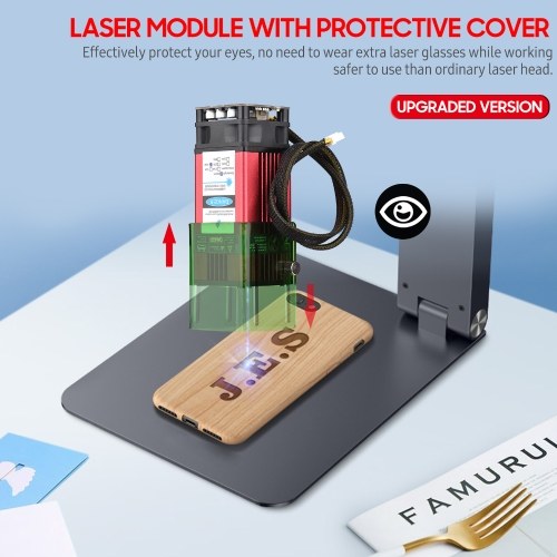 Image of ID 1300852701 450nm 40W Laser Module with Protective Cover Fixed Focal Length Laser Engraving Head High Speed Laser Engraver Cutter 3D Printer CNC Router Laser Module for DIY Craft Wood Leather Fabric Paper Cutting Engraving
