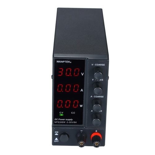 Image of ID 1300853972 WANPTEK NPS306W 0-30V 0-6A Switching DC Power Supply 3 Digits Display LED High Precision Adjustable Mini Power Supply AC 115V/230V 50/60Hz Voltage & Current Regulated Dual Output
