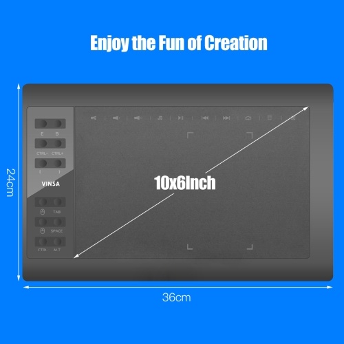 Image of ID 1300854380 10x6 Inch Professional Graphics Drawing Tablet 12 Express Keys