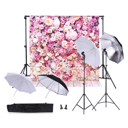 Image of ID 1300854451 66 * 10ft Background Support System 45W 5500K Continuous Lighting Kit Umbrella