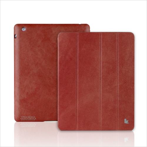 Image of ID 1300857226 Real Leather Magnetic Smart Cover Protective Case Stand for iPad 4 3 2 Wake-up Sleep Vintage Red