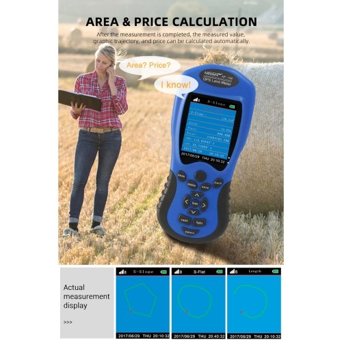 Image of ID 1300857412 NOYAFA NF-198 GPS Land Meter Handheld Digital LCD Farmland Area Length Height Pressure Satellite Measuring Device Automatic Manual Vehecile Mode Outdoor Greenland Surveying Measurement Tool