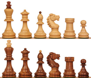 Image of ID 1305408671 Bohemian Series Chess Set Golden Rosewood & Boxwood Pieces - 4" King
