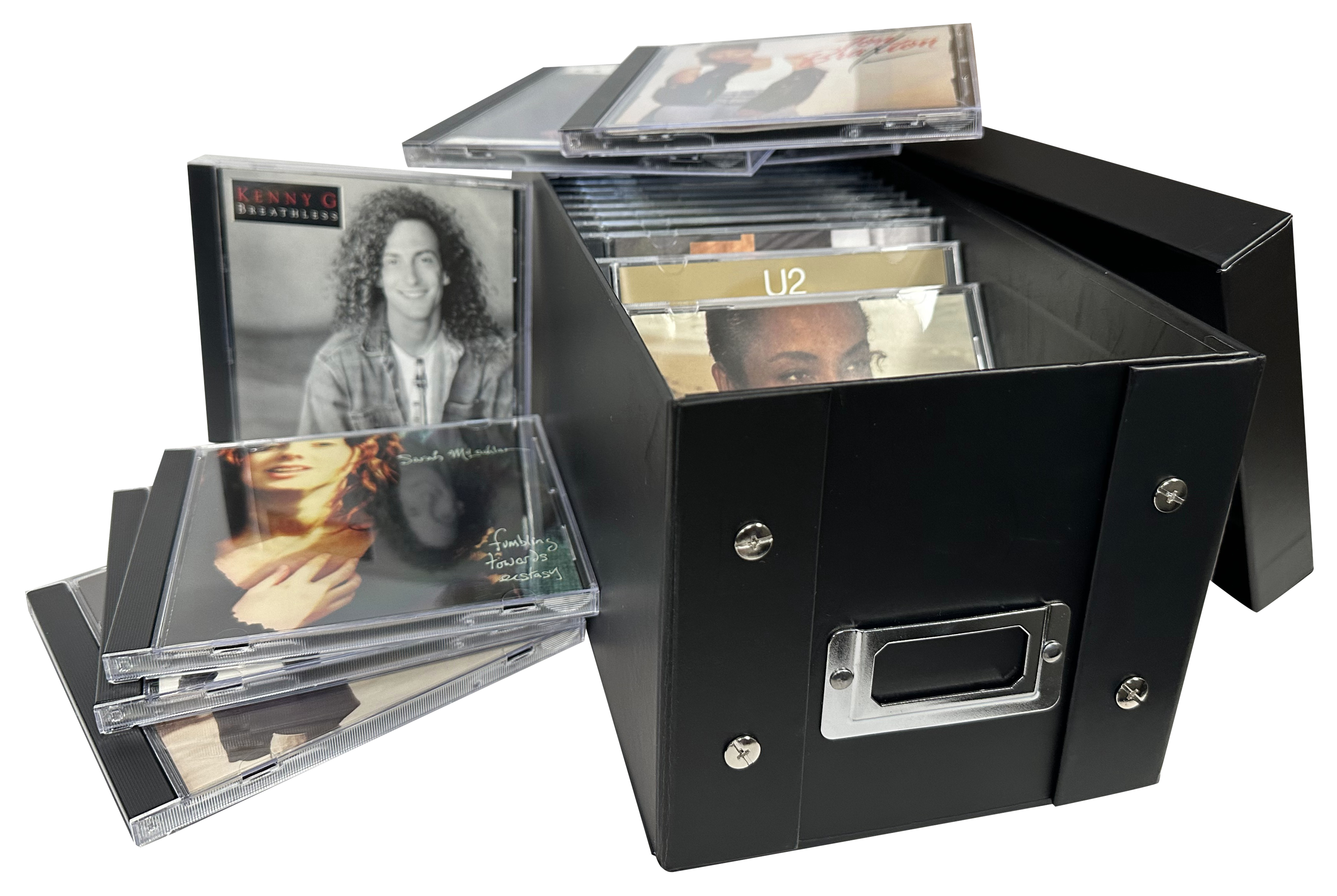Image of ID 1306315484 10 CheckOutStore Black CD Jewel Cases Storage Box (Holds 29 Cases)