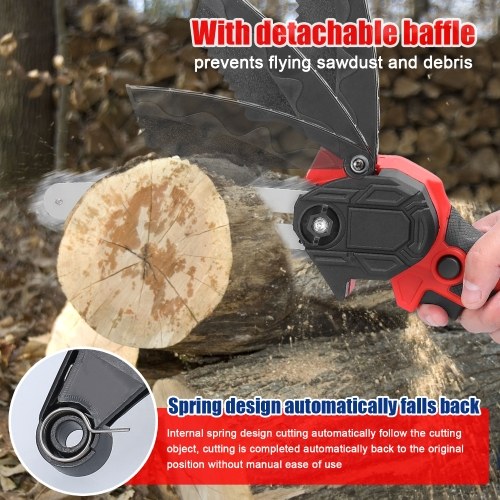 Image of ID 1309827521 21V 6inch Portable Electric Pruning Saws Small Wood Splitting Chainsaw Brush Motor One-handed Woodworking Tool for Garden Orchard