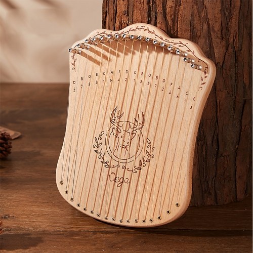 Image of ID 1309827654 17 String Lyre Harp Portable Solid Beech Wood Harp