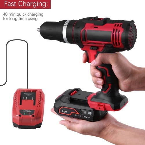 Image of ID 1309827763 Cordless Drill Driver 20V Cordless Electric Drill Driver with 1pcs Li-Ion Batteries Speed Drill Driver 1H Fast Charger