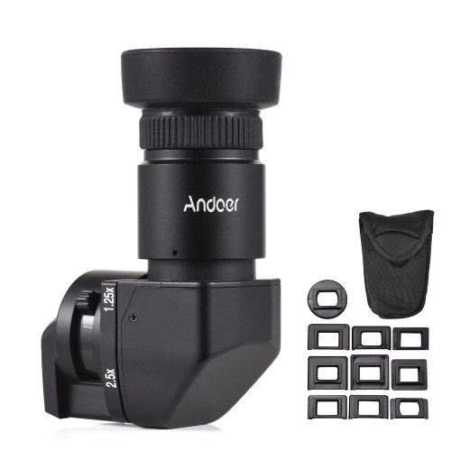 Image of ID 1309828056 Andoer Camera Viewfinder 125X/ 25X Magnification Right Angle Viewfinder with 10 Mounting Adapters