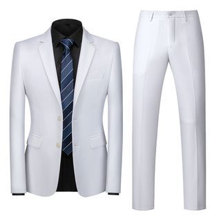 Image of ID 1312441862 Set: Plain Single-Breasted Blazer + Dress Pants
