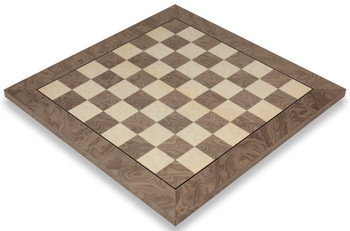Image of ID 1318549589 Gray Ash Burl & Erable High Gloss Deluxe Chess Board - 175" Squares