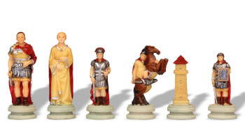 Image of ID 1322685301 Rome vs Egypt Theme Chess Set