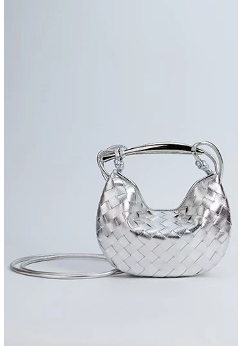 Image of ID 1328366726 The Fish Handle Mini Bag Silver With Silver Handle